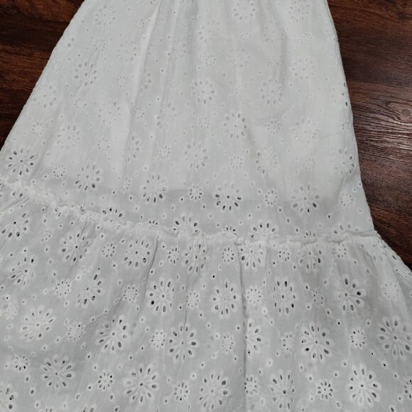 Simplee White Eyelet Lace Whimsy Cottagecore Prairie Halter Twee Dress S NWOT - Picture 6 of 10